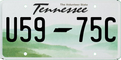 TN license plate U5975C