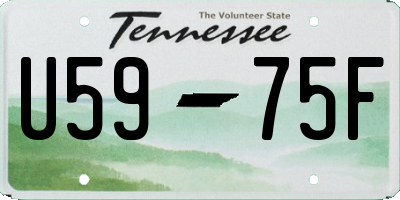 TN license plate U5975F