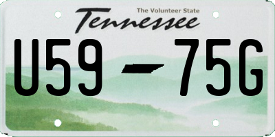 TN license plate U5975G