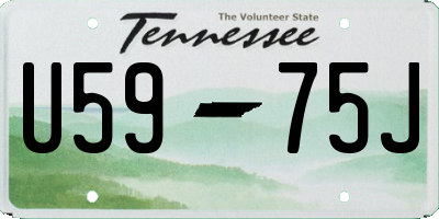 TN license plate U5975J