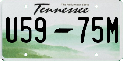 TN license plate U5975M