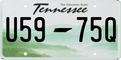 TN license plate U5975Q