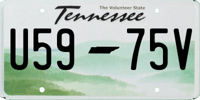 TN license plate U5975V