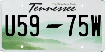 TN license plate U5975W