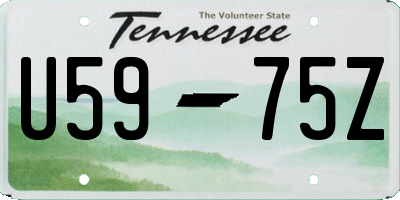 TN license plate U5975Z