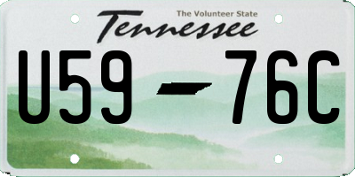 TN license plate U5976C