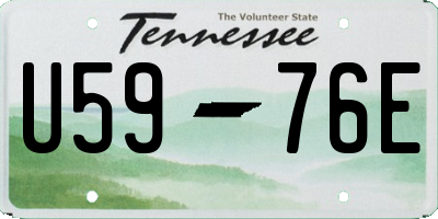 TN license plate U5976E