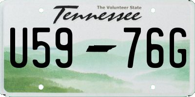TN license plate U5976G