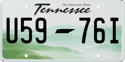 TN license plate U5976I
