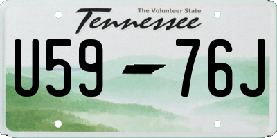 TN license plate U5976J