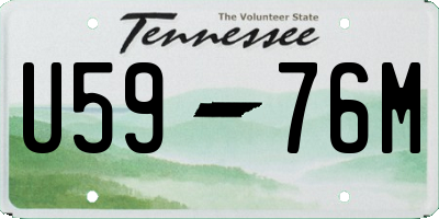 TN license plate U5976M