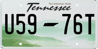 TN license plate U5976T