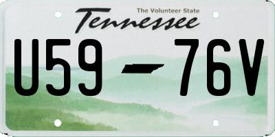 TN license plate U5976V