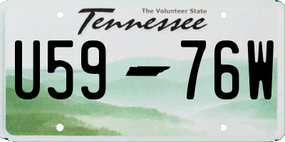 TN license plate U5976W