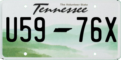 TN license plate U5976X