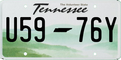 TN license plate U5976Y
