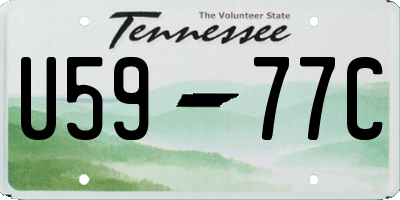 TN license plate U5977C