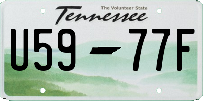 TN license plate U5977F