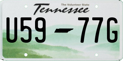 TN license plate U5977G