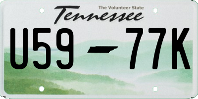 TN license plate U5977K