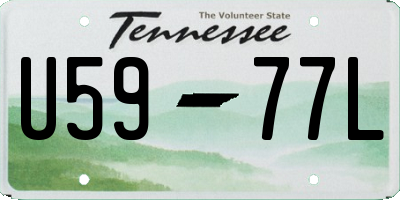 TN license plate U5977L