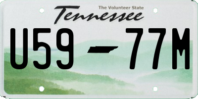 TN license plate U5977M