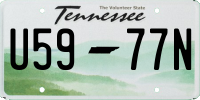 TN license plate U5977N