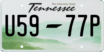 TN license plate U5977P