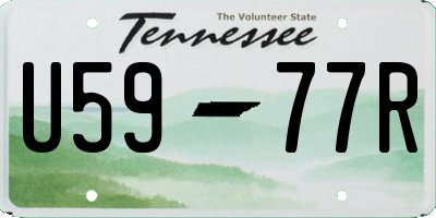 TN license plate U5977R