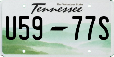 TN license plate U5977S