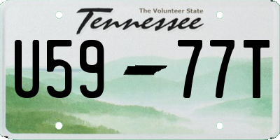 TN license plate U5977T