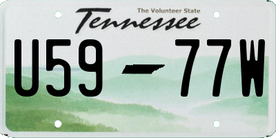 TN license plate U5977W