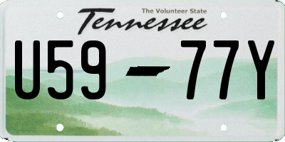 TN license plate U5977Y