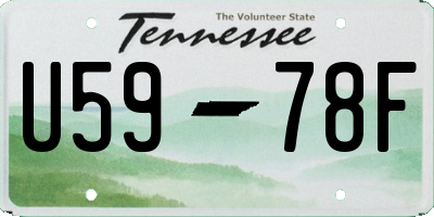 TN license plate U5978F