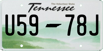TN license plate U5978J