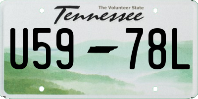 TN license plate U5978L
