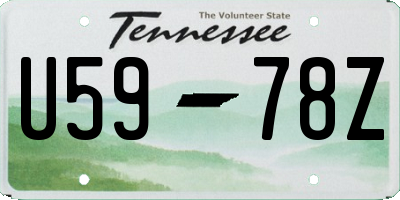 TN license plate U5978Z