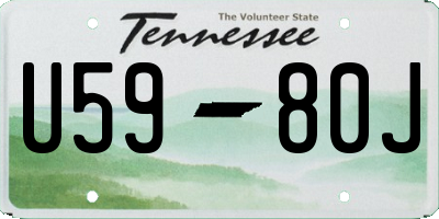 TN license plate U5980J