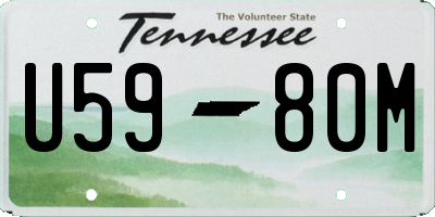 TN license plate U5980M