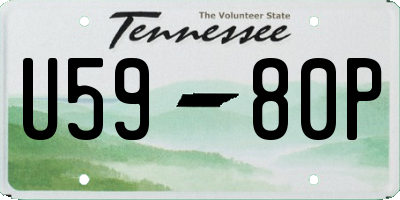 TN license plate U5980P