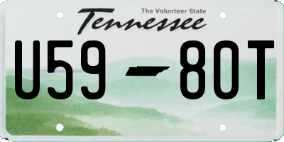 TN license plate U5980T