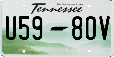 TN license plate U5980V