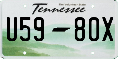 TN license plate U5980X