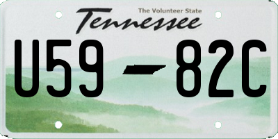 TN license plate U5982C