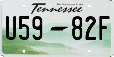 TN license plate U5982F