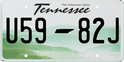 TN license plate U5982J