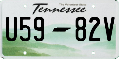 TN license plate U5982V