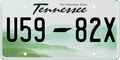 TN license plate U5982X