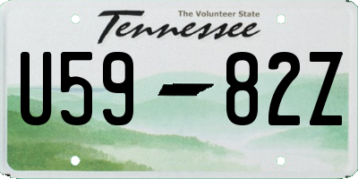TN license plate U5982Z