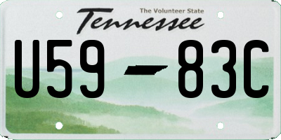TN license plate U5983C
